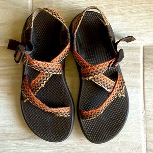 Chaco Hiking Outdoors Sandals Vibram Red Orange Yellow Size 8